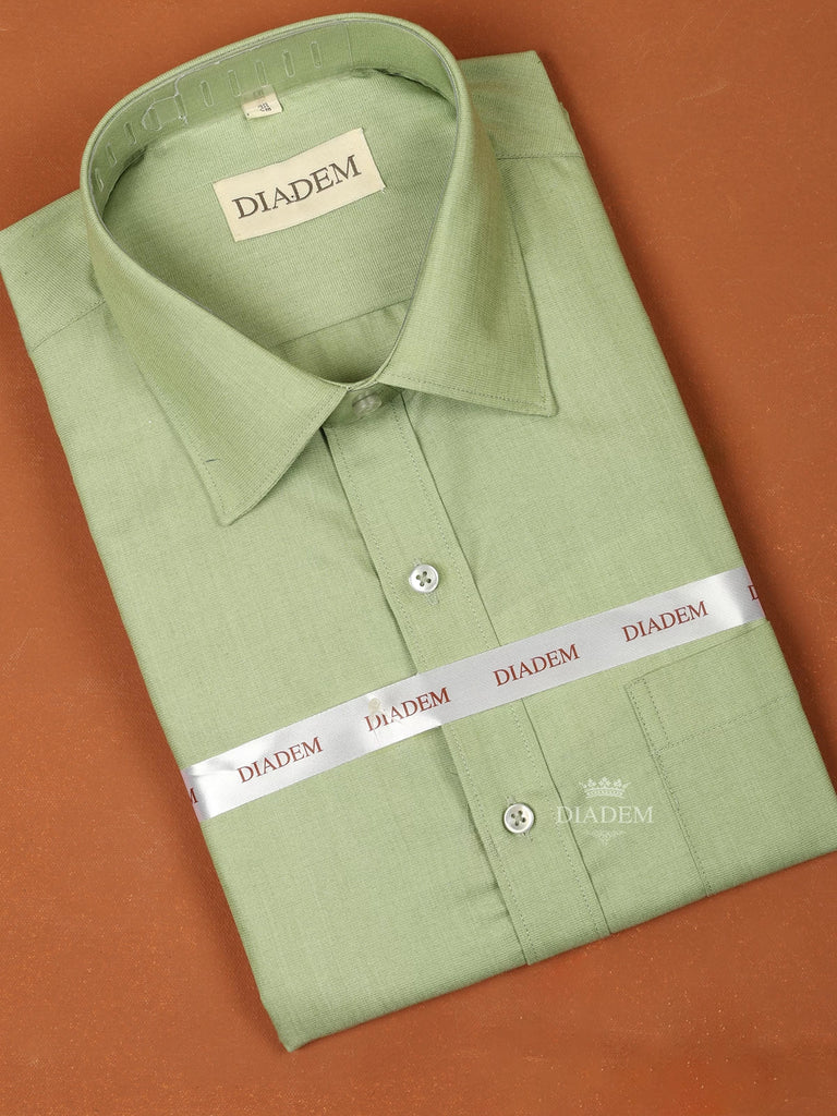 Plain Cotton Shirt Pista Green