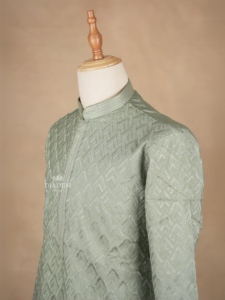 Green Kurta with Embroidery Designs