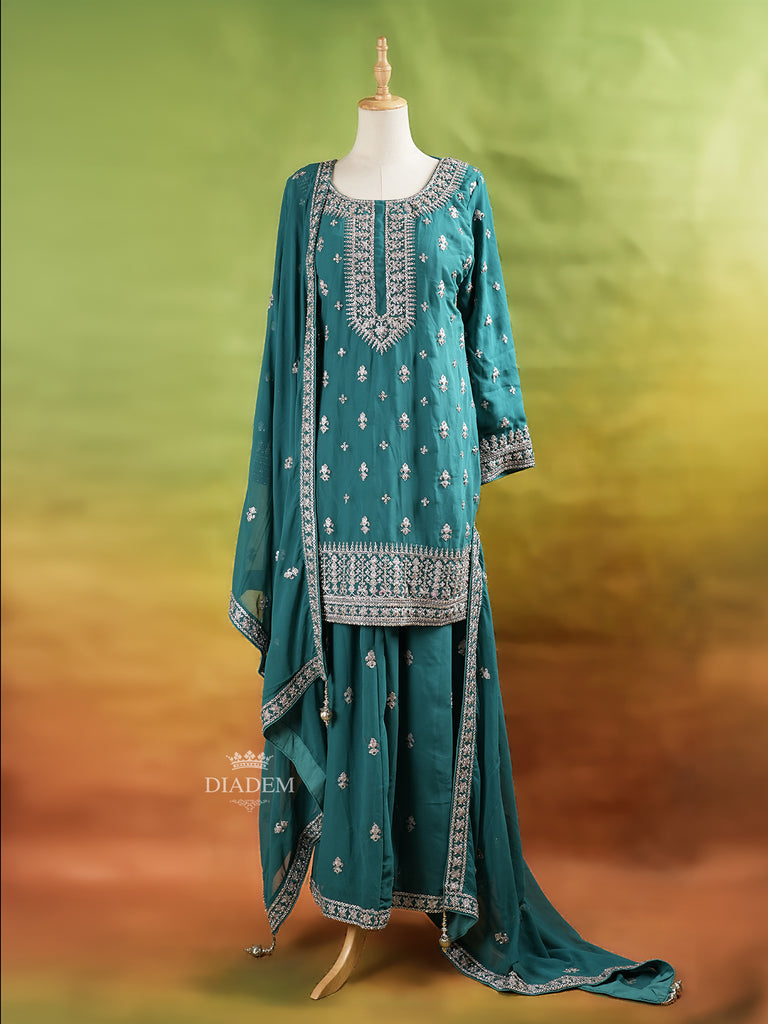 Green Palazzo Suit