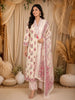 White Floral Printed Cotton Palazzo Suit with Printed Dupatta