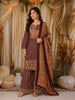 Wine Floral Printed Cotton Palazzo Suit with Printed Dupatta