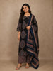 Black Ajrakh Printed Cotton Salwar Suit With Dupatta