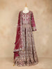 Diadem Women Maroon Net Lehenga Choli Heavy Embroidered Sequin Bridal Wedding Wear