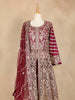 Diadem Women Maroon Net Lehenga Choli Heavy Embroidered Sequin Bridal Wedding Wear