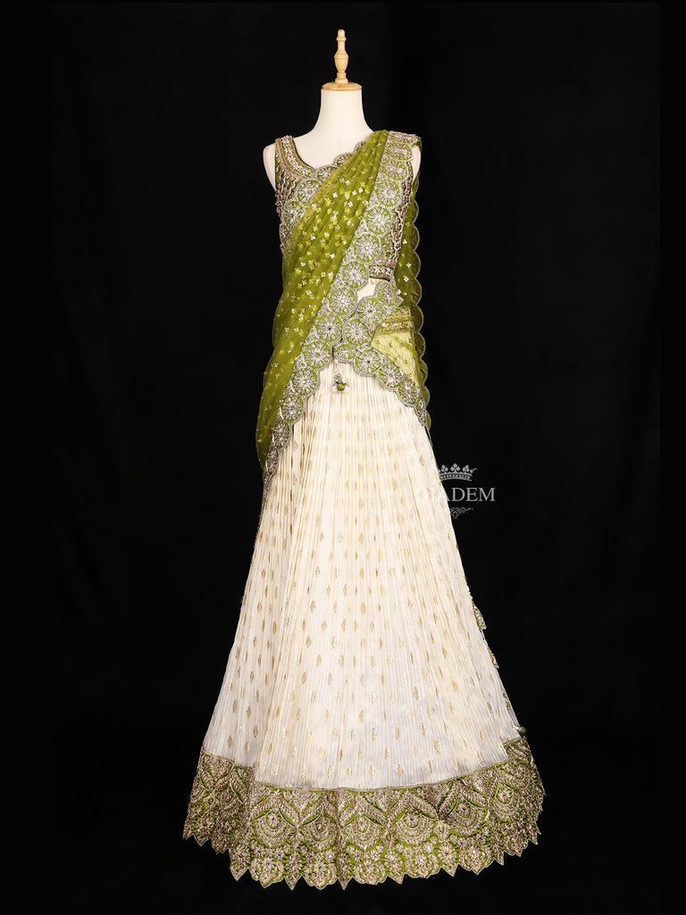 Ivory Green Lehenga 