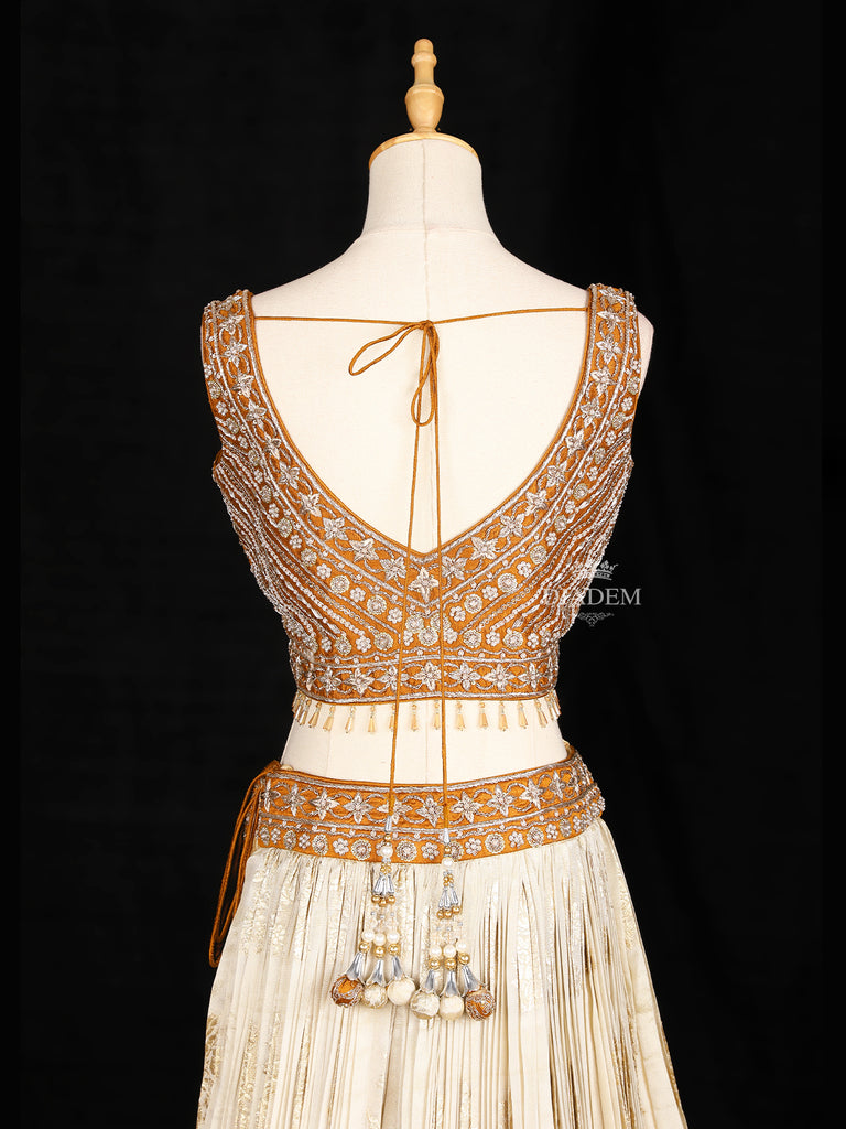 Ivory Lehenga-Net Dupatta