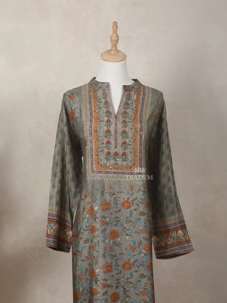 Kurti Top Crepe Adorned with Sequins