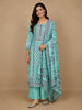 Blue Floral Designed Cotton Salwar Suit