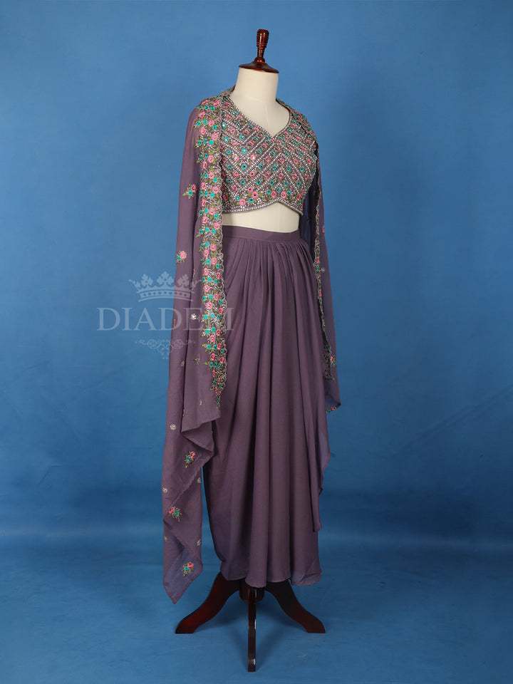 Lavender Floral Lehenga