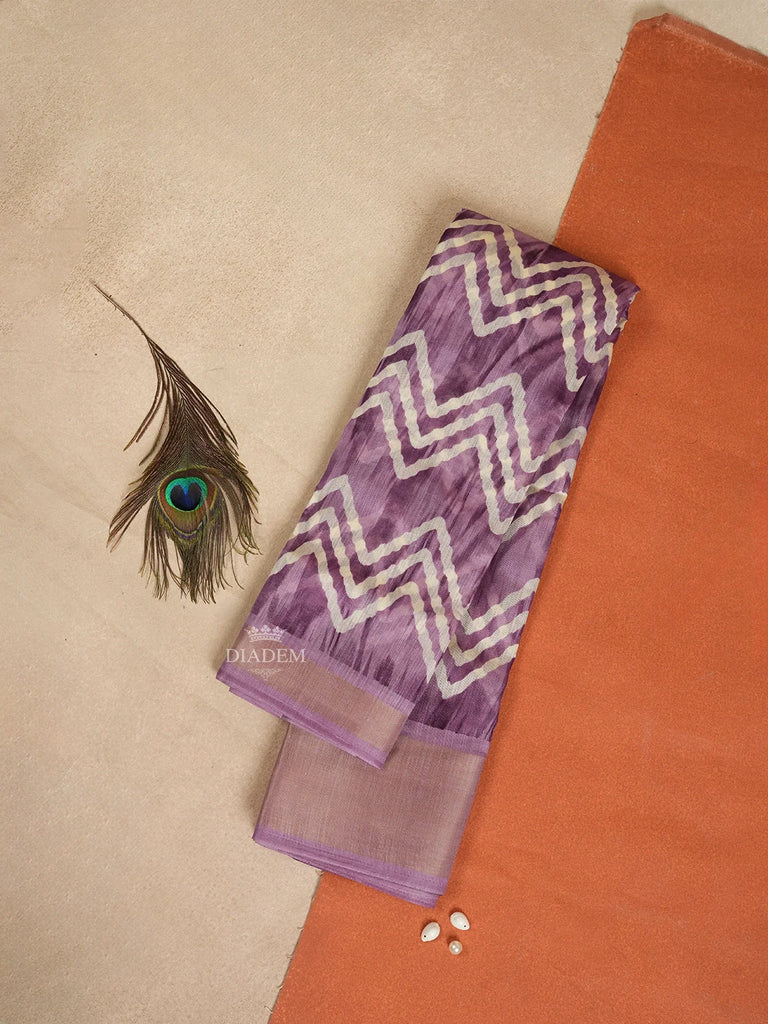 Lavender Linen Cotton Saree