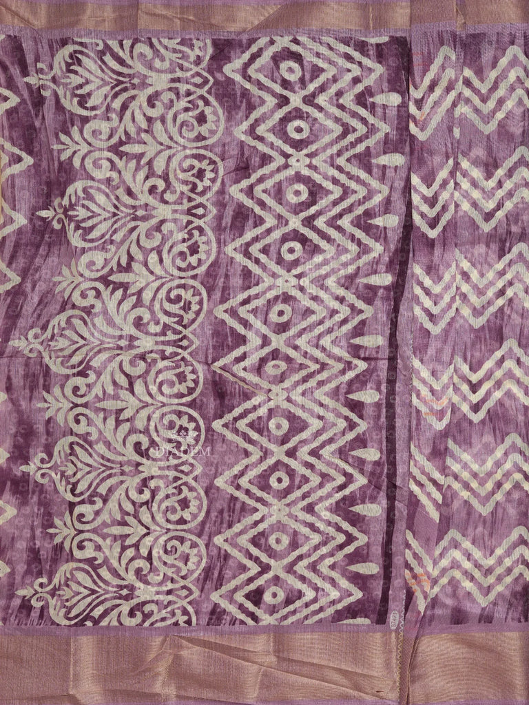 Matching Border Lavender Saree