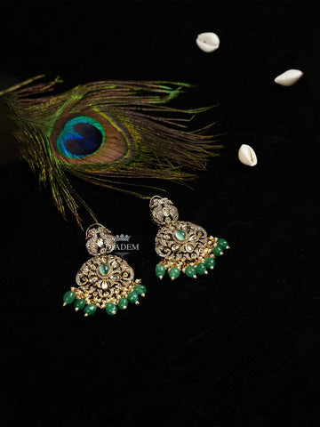 Light Green Emerald Majesty Necklace and Earrings Set - Diadem