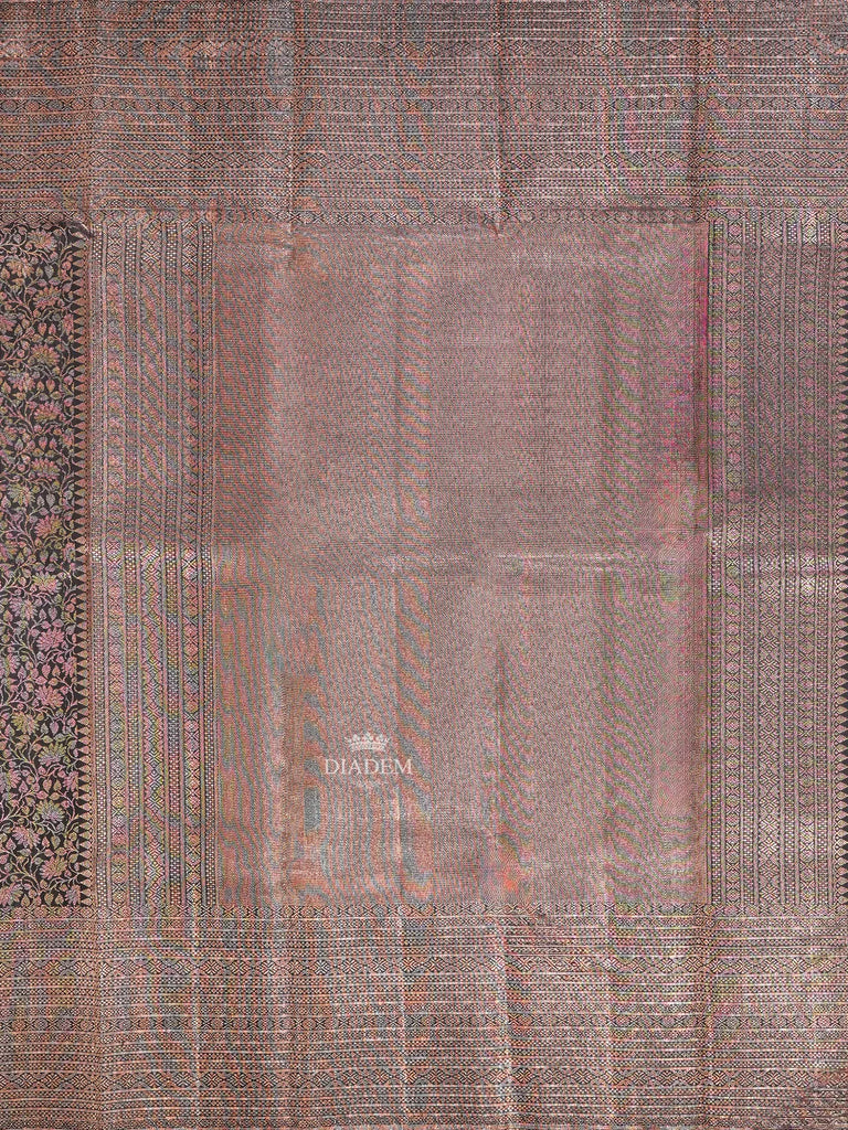 Matching Border Dark Grey Kanchipuram Silk 