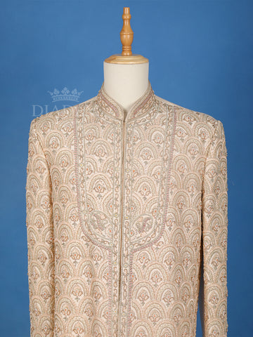 Mens Sherwani Raw Silk Ethnic Wear