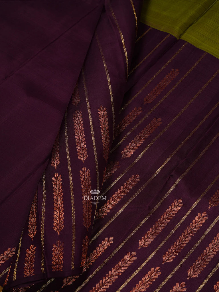 Multicolor Kanchipuram Silk Saree Leaf