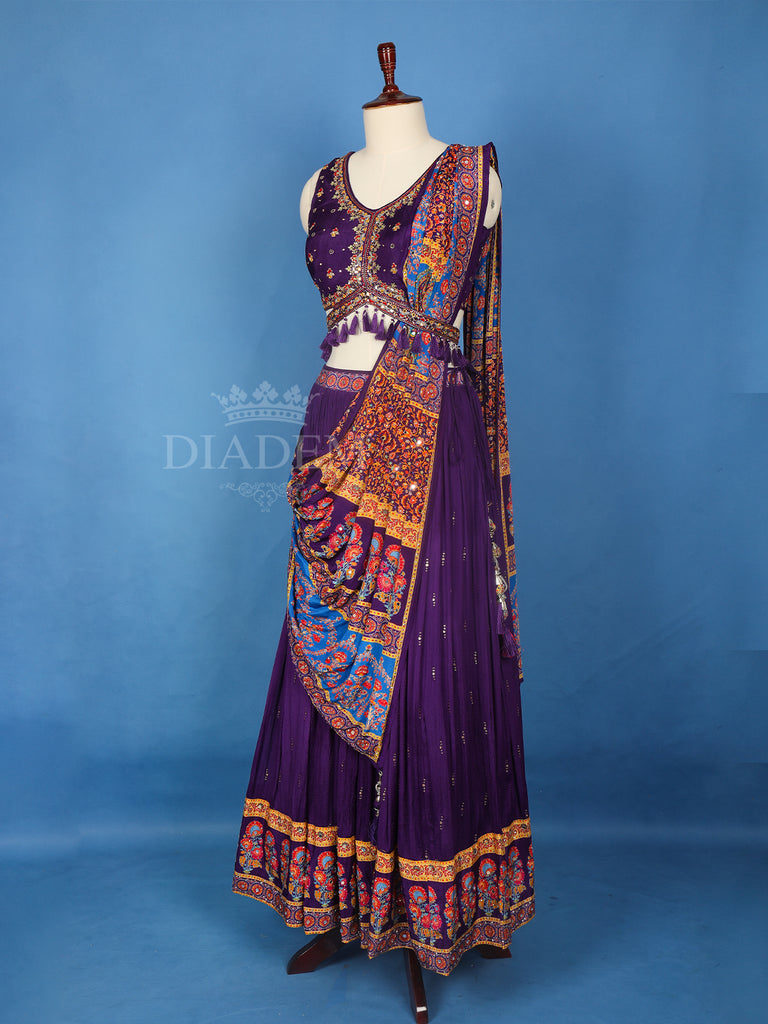 Multicolour Lehenga Indo Western