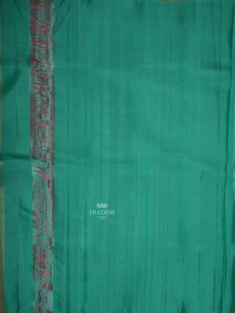 No Border Pink Kanchipuram Silk Saree