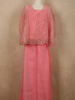 Soft Blush Coral Pink Sequins and Beads Embroidered Design Georgette Kids Palazzo Suit