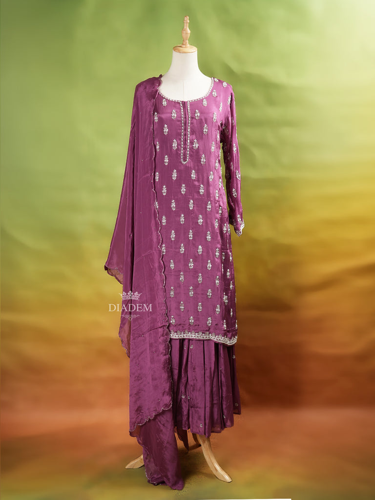 Onion Pink Palazzo Suit