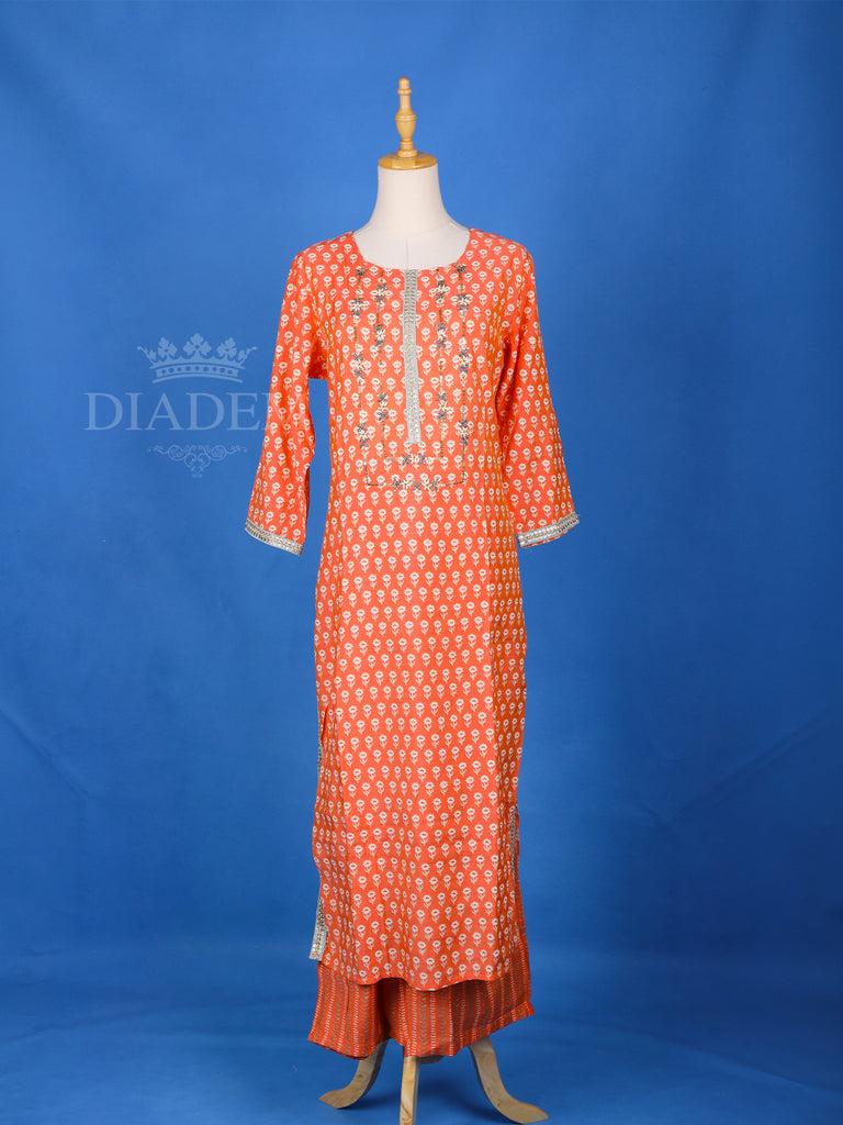 Orange Cotton Suit