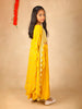 Yellow Georgette Palazzo Salwar Suit with Sequins - Diadem