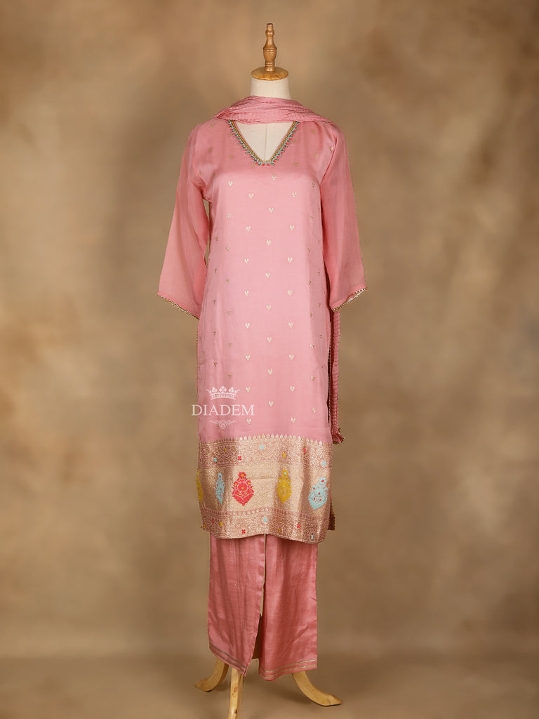 Pale Pink Straight Cut Salwar 