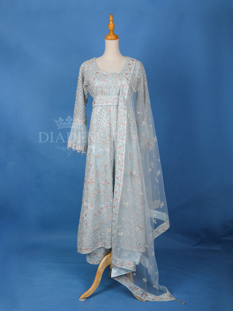 Pale Sky Blue Anarkali