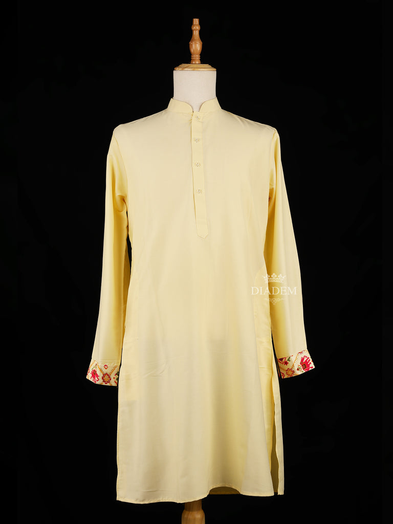 Pale Yellow Sherwani Suit