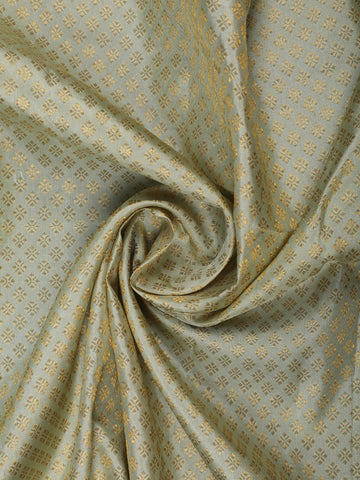 pale Green Floral Woven Pure Kanchipuram Silk Saree - Diadem