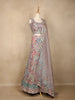 pale Lavender Floral Embroidered Net Lehenga for Bridesmaids