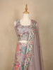 pale Lavender Floral Embroidered Net Lehenga for Bridesmaids