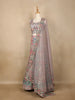 pale Lavender Floral Embroidered Net Lehenga for Bridesmaids