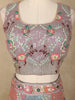 pale Lavender Floral Embroidered Net Lehenga for Bridesmaids