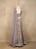 pale Lavender Floral Embroidered Net Lehenga for Bridesmaids