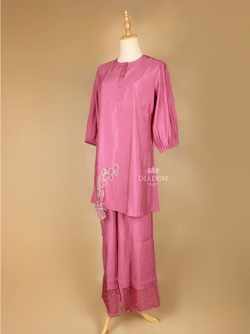 Pink Closed Collar Salwar