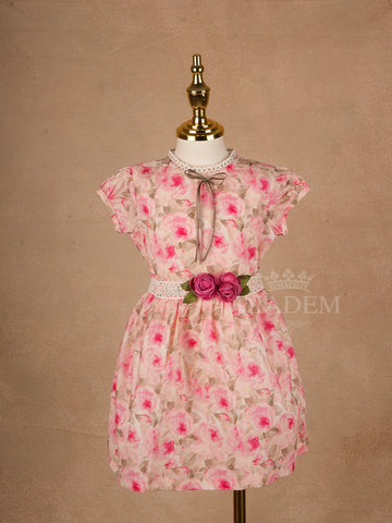 Pink Cotton Frock Designs