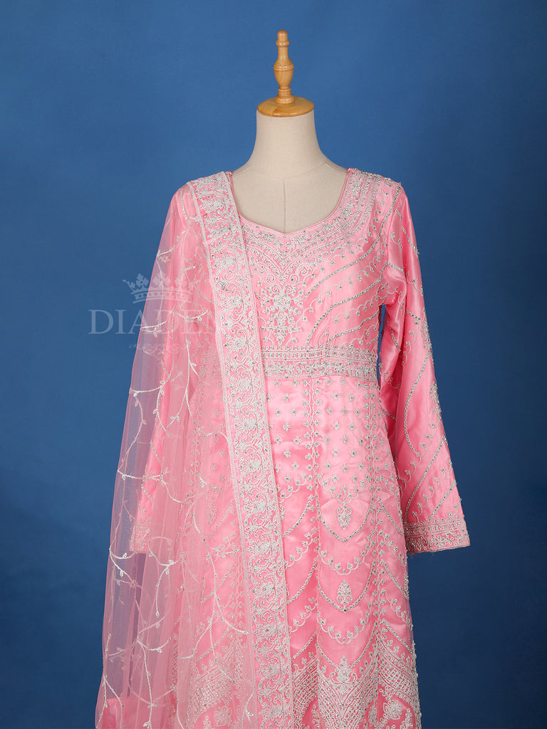 Pink Floral Embroidery Salwar