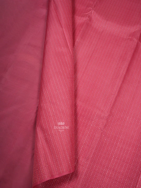 Pink Kanchipuram Silk Saree Dotted Stripes