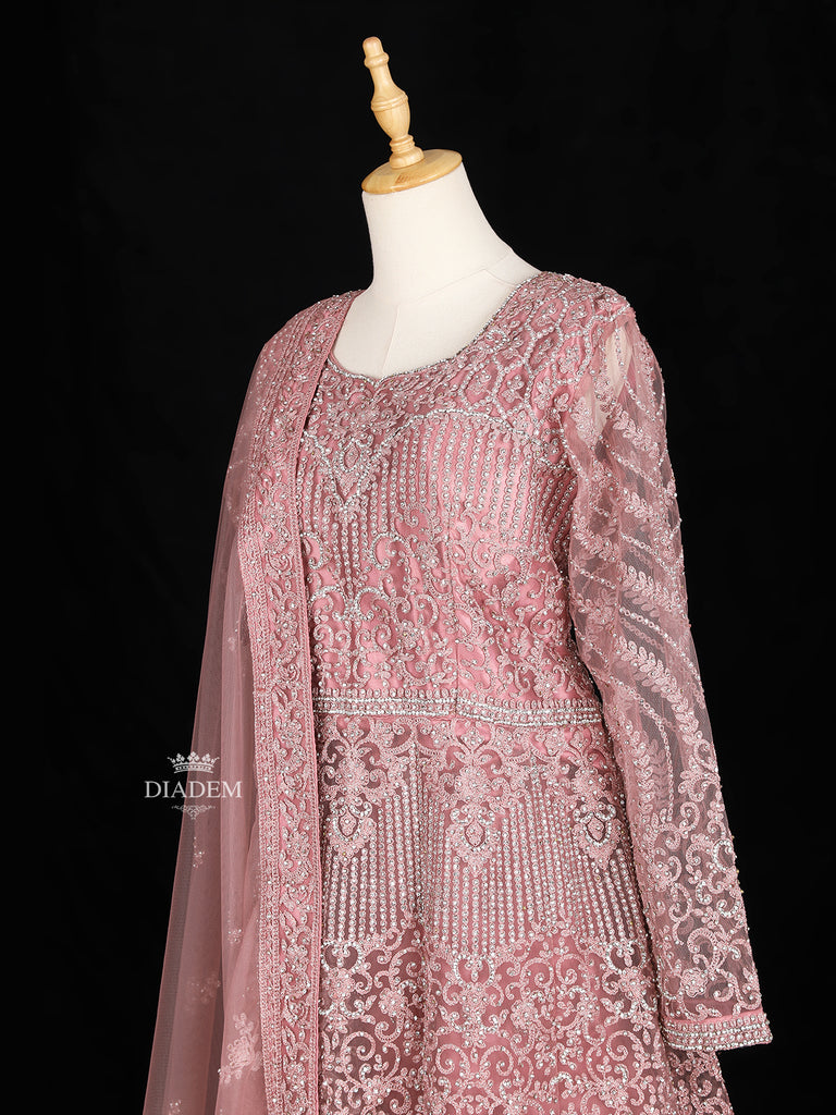 Pink Lehenga Embroidery Full Sleeve