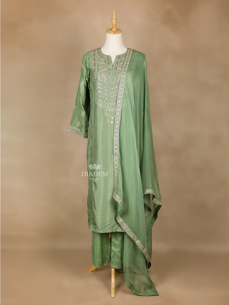 Pista Green Straight Cut Salwar