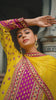Yellow Floral Printed Synthetic Palazzo Salwar Suit