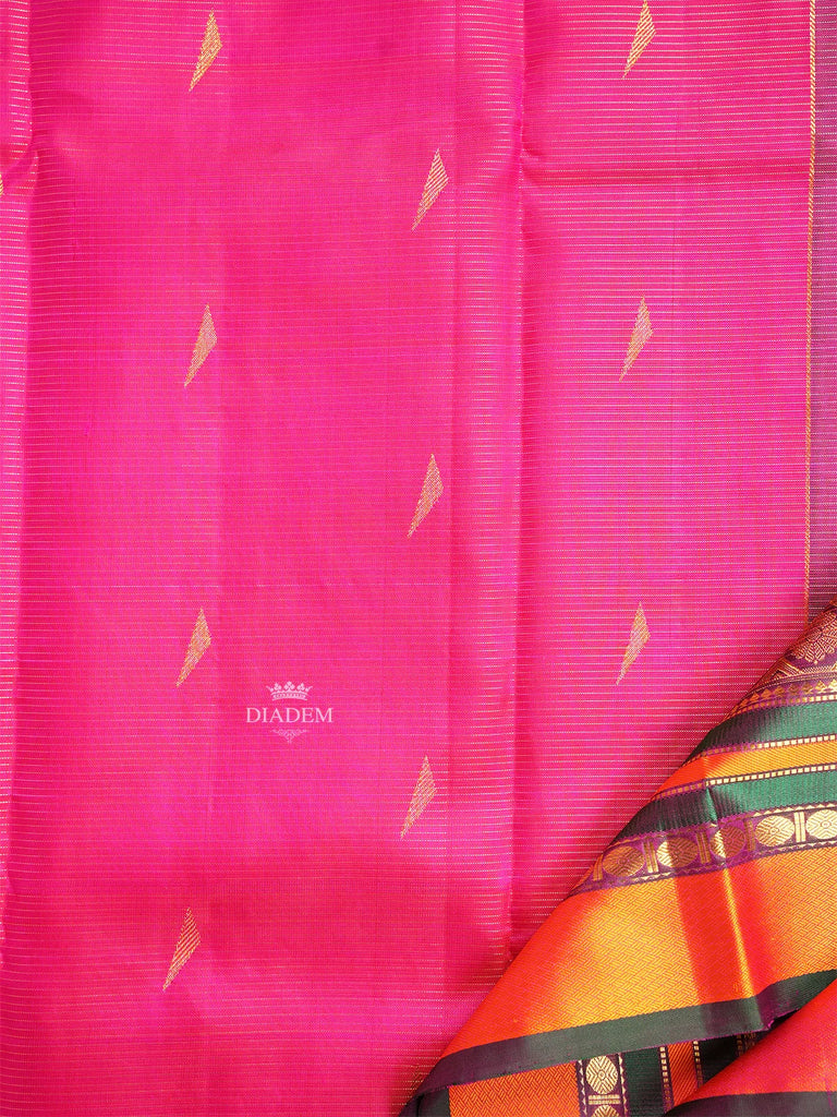 Pure Kanchipuram Silk Saree in Dark Pink