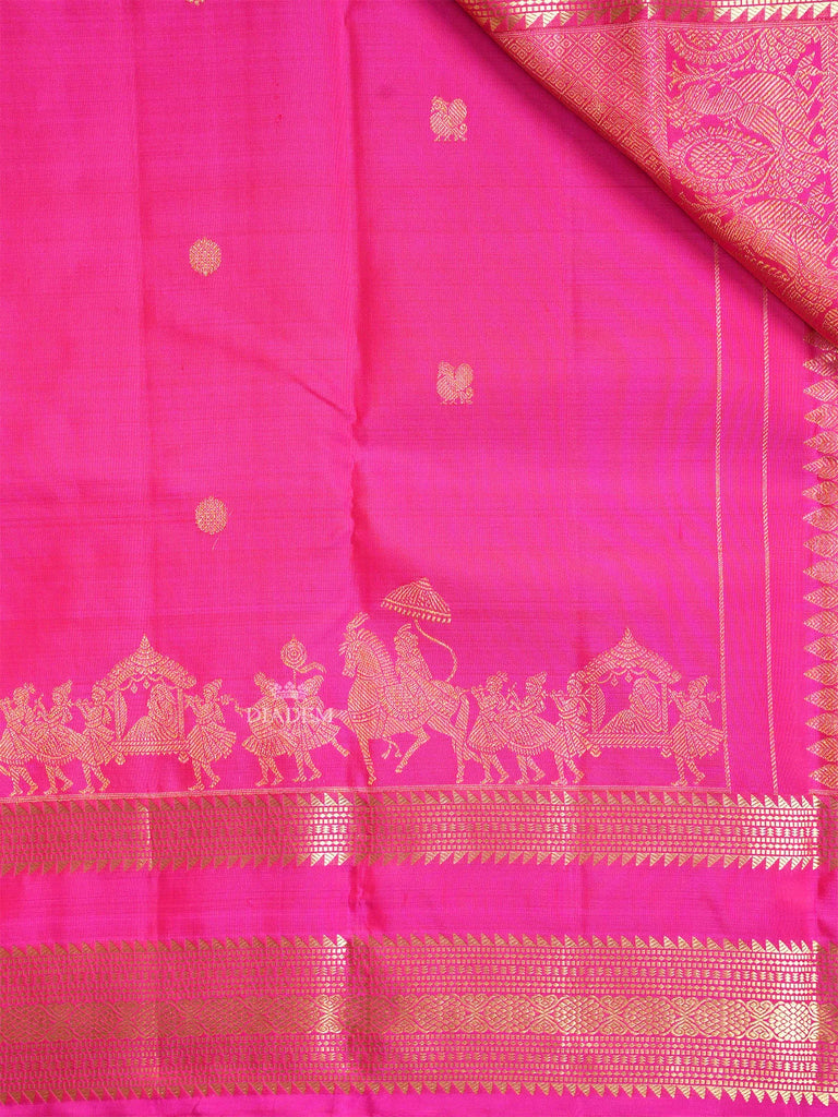 Pure Kanchipuram Silk Saree Pink