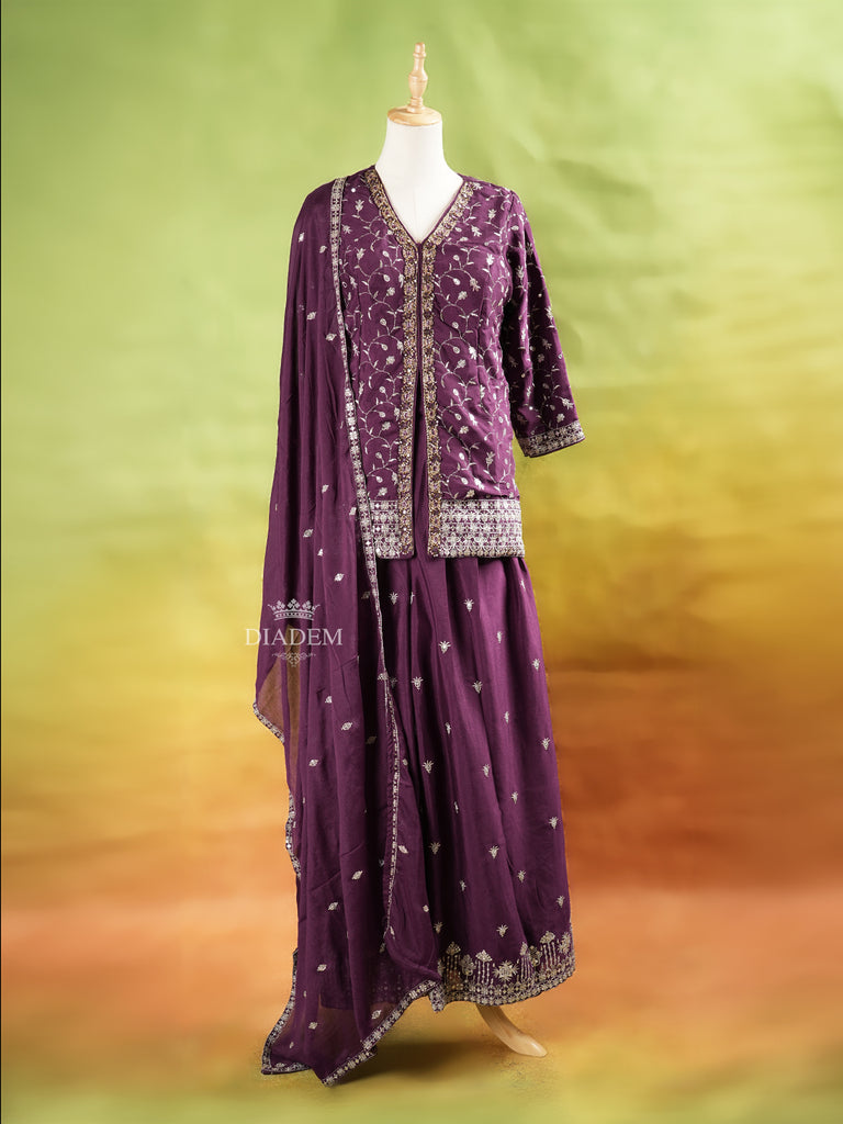 Purple Palazzo Suit