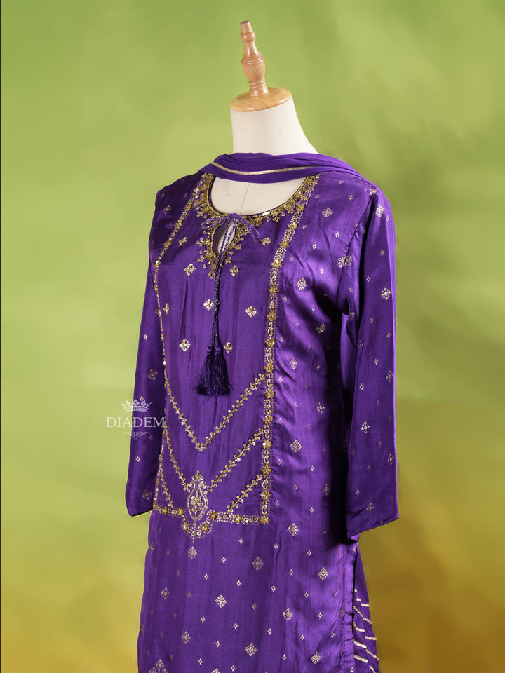 Purple Palazzo with Dupatta