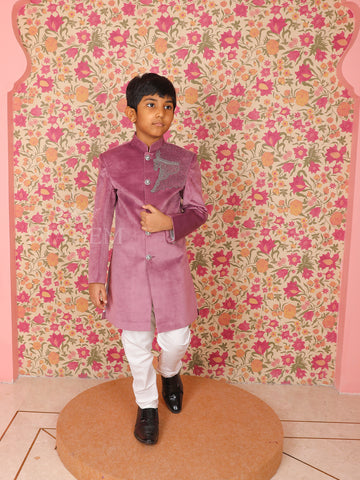 Purple Velvet Sherwani