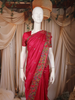Rani Pink Butta Zari Woven Design Tussar Designer Saree with Birds Motif Border