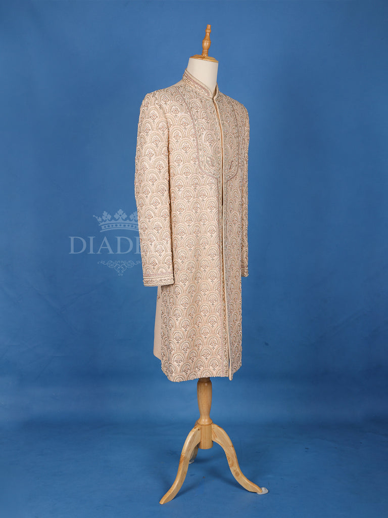 Raw Silk Sherwani Suit