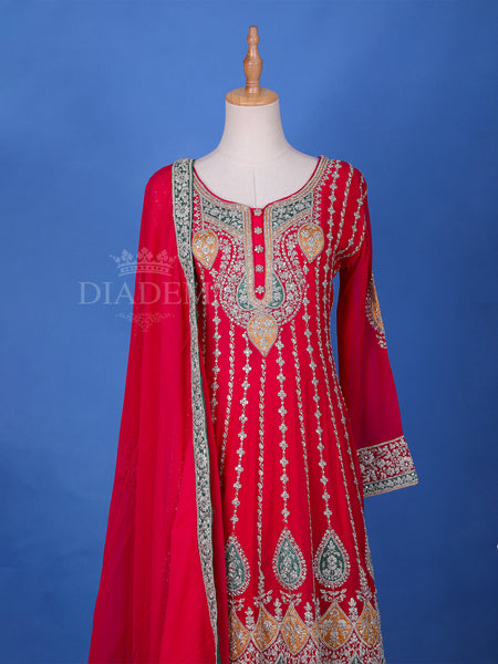 Red Anarkali Suit