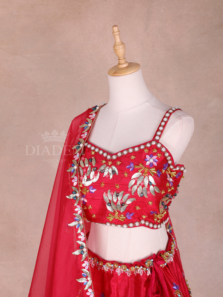 Red Matching Dupatta